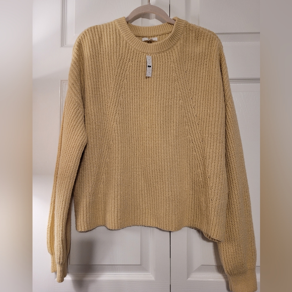 BP Nordstrom Tan Boulder Plaited Sweater Sz XL NWT Soft & Cozy